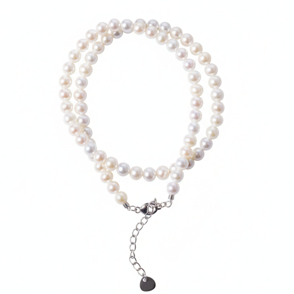 Pink AK Freshwater Pearl Necklace – 5–6 mm Pearls