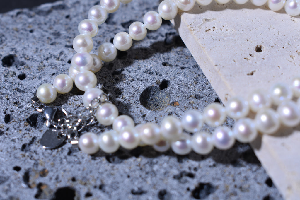 Pink AK Freshwater Pearl Necklace – 5–6 mm Pearls
